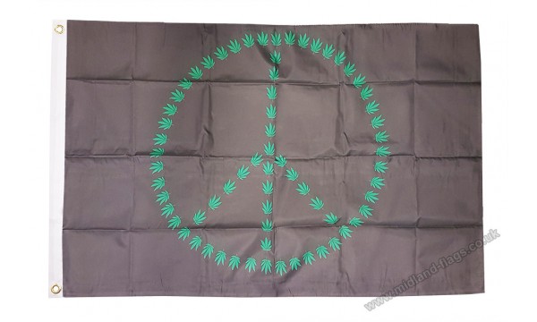 Marijuana Peace 5ft x 3ft Flag - CLEARANCE